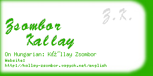 zsombor kallay business card